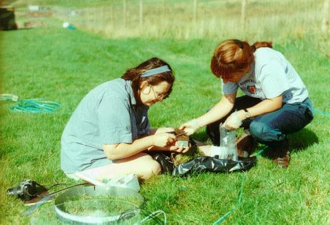 Researchers at Sourhope during the Soil Biodiversity Programme