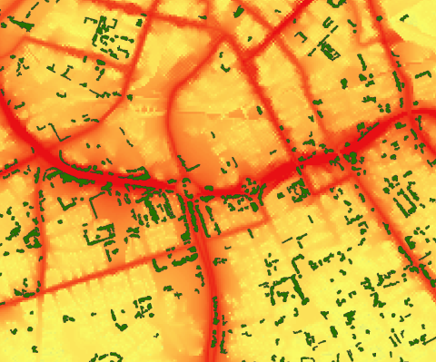 Trees can help reduce road noise by 1-2 decibels, but only in the right locations