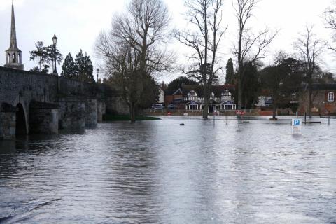 Flooding on the river Thames at Wallingford, Oxfordshire January 2014 Flooding on the river Thames at Wallingford, Oxfordshire January 2014