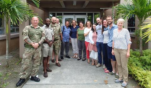 Attendees at biosecurity workshop on Diego Garcia
