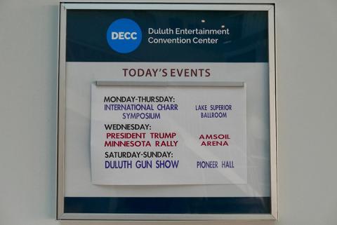 Poster advertising events at the Duluth Entertainment Convention Center