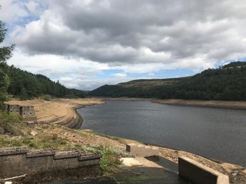 Derwent valley reservoirs on 28th July 2018. Photo c. Katie Muchan Derwent valley reservoirs on 28th July 2018