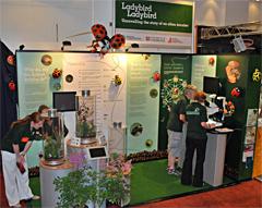 Scientists prepare the Ladybird stand Scientists prepare the Ladybird stand