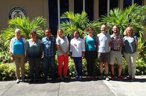 Attendees of non-native species horizon scanning workshop on Diego Garcia