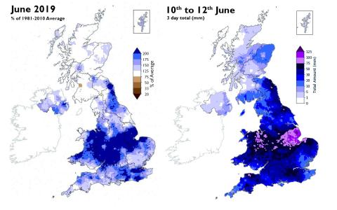 June 2019 rainfall UK for blog