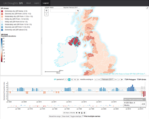 Screengrab from the UK drought portal