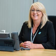 Debbie Guy, receptionist at UKCEH's Bangor site