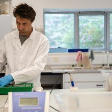 Michele Brentegani in the Bangor Analytical Chemistry Laboratory