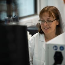 UKCEH's Susan Tandy in our Bangor Analytical Chemistry Laboratory