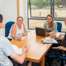 Members of the UKCEH Workplace team meeting in Wallingford