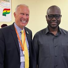 Professor Alan Jenkins of UKCEH met the Hon. Francis Asenso-Boakye MP, Minister for Works