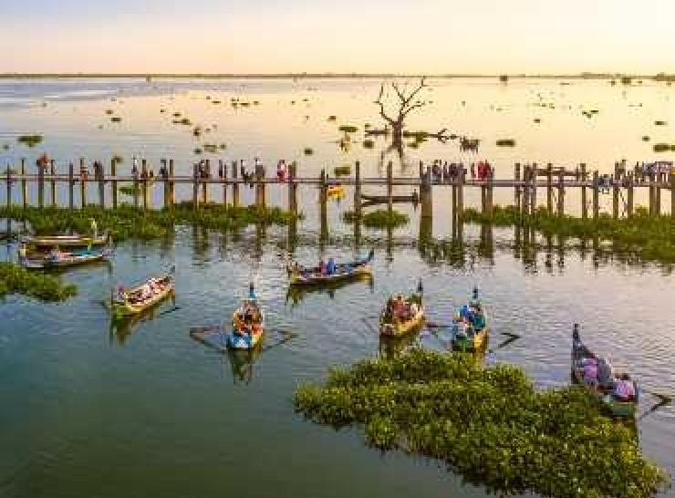 Small boats in Myanmar