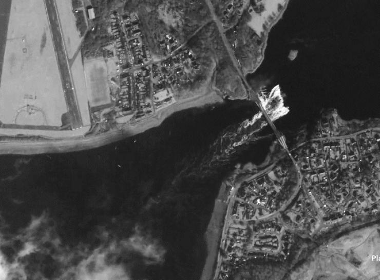 Satellite image over the Falls of Lora