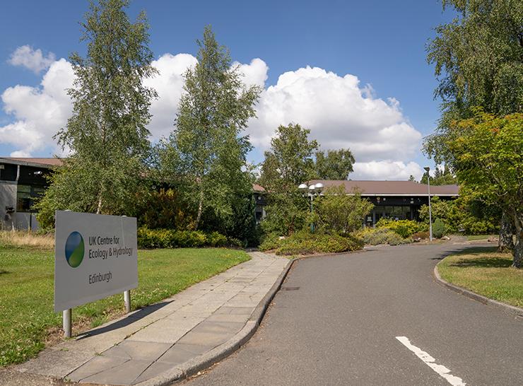 Main entrance to UKCEH Edinburgh sites at Bush Estate, Penicuik