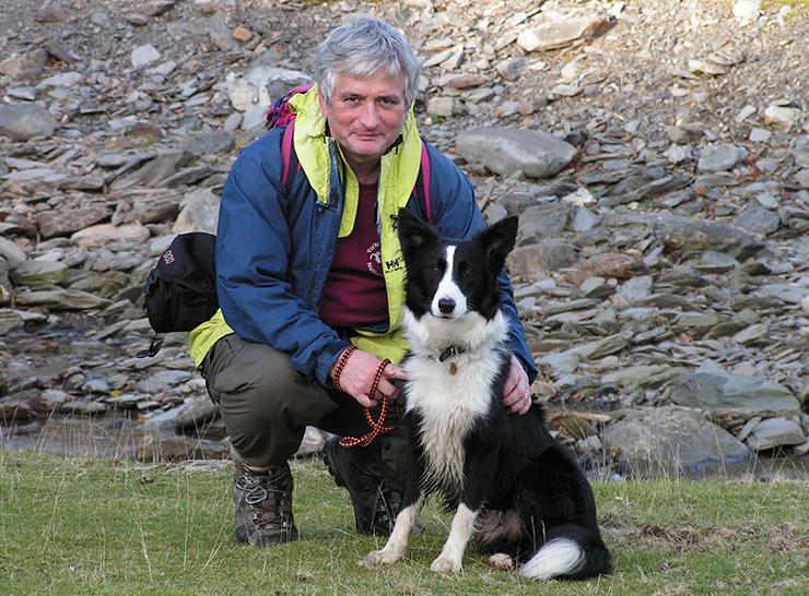 Professor Nick Beresford alongside one of his dogs