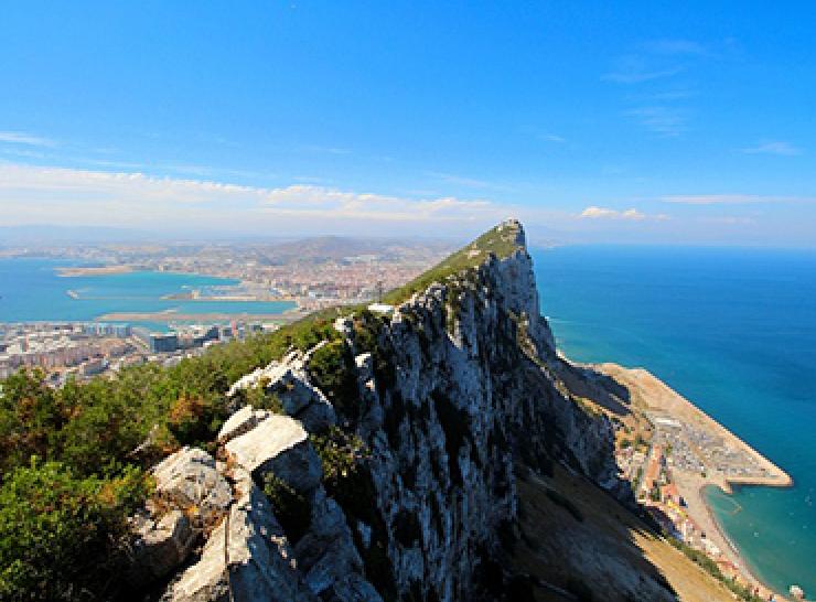 View over The Rock of Gibraltar