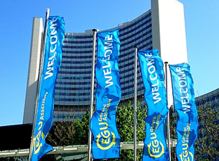 Flags flying at the EGU General Assembly