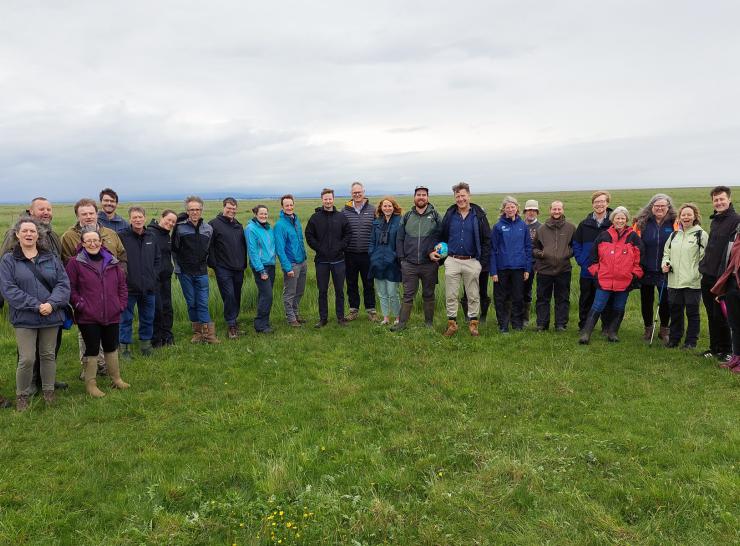 Group of 28 people at Caerlaverock National Nature Reserve