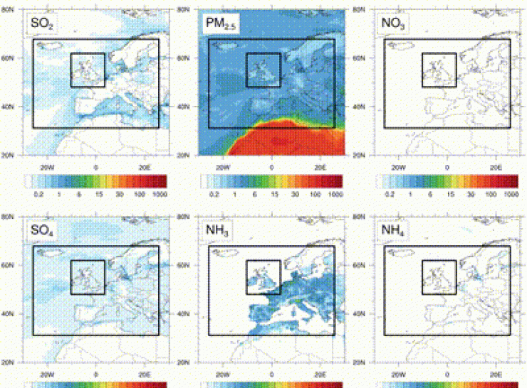 Video showing the real time air pollution forecast
