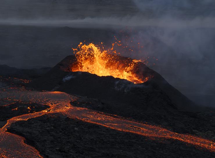 Volcanic eruption, Iceland