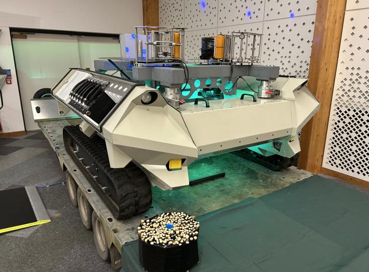 Robotic vehicle at Biomass Connect event