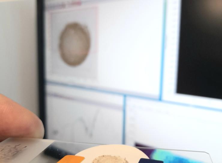 A microplastic sample.