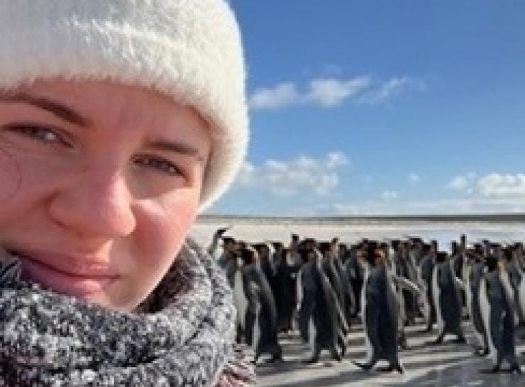 Emily Williams in the Falklands.