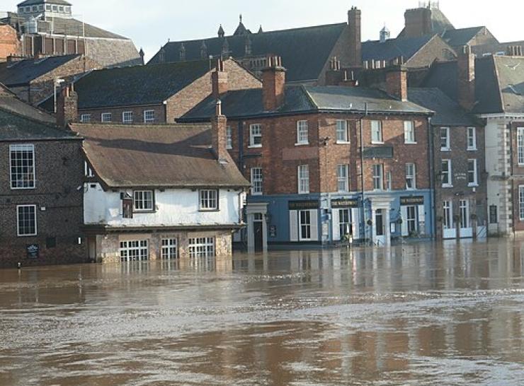 Flooding in York, 2024. Photo: Christine Johnstone CC BY-SA 2.0