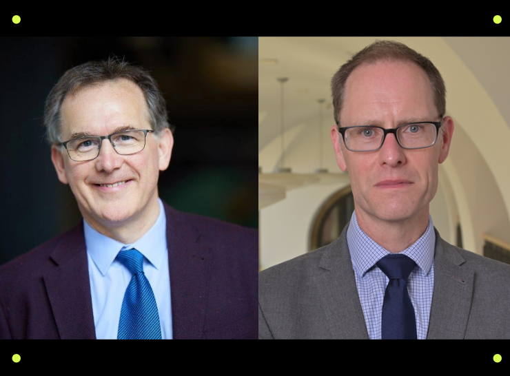 Side by side images of Phil Clare and David Hannah