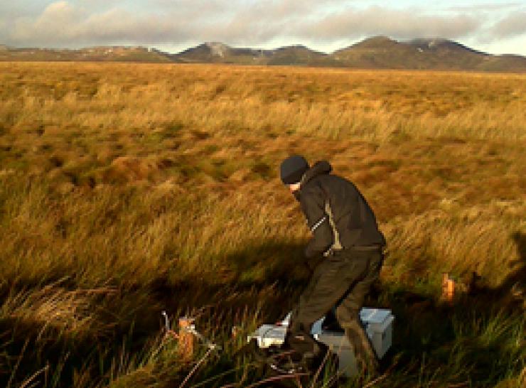 Fieldwork at Black Burn, Auchencorth Moss