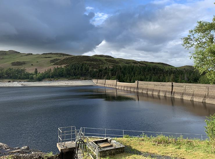 Low water levels in Haweswater (Cumbria), taken 3 June 2020. Photo c. Katie Muchan