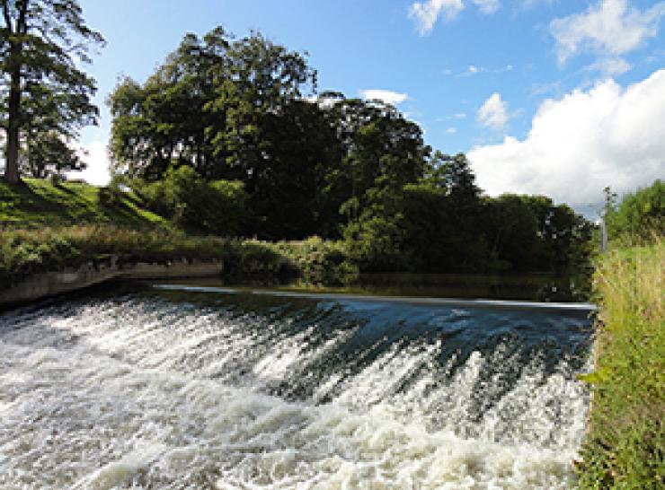 River gauging station at Buttercrambe