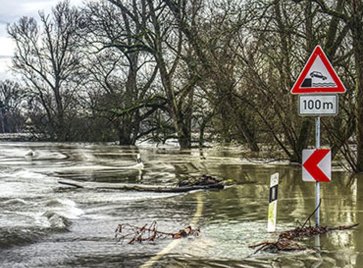 Flooded road