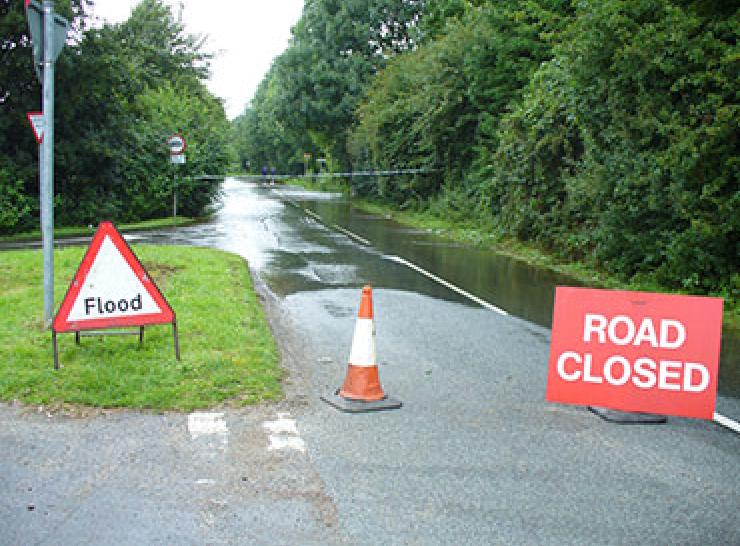 Flooded road