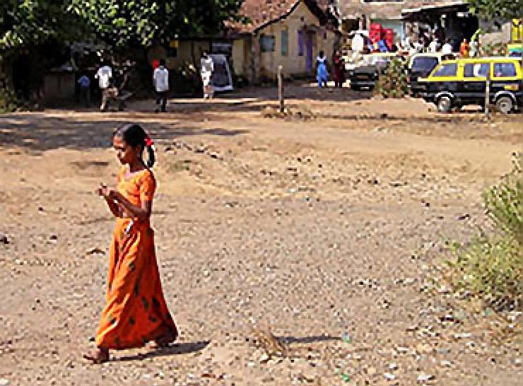 Girl in Indian village