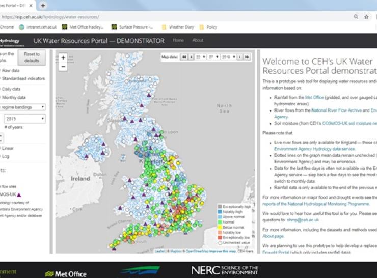 UK Water Resources Portal welcome
